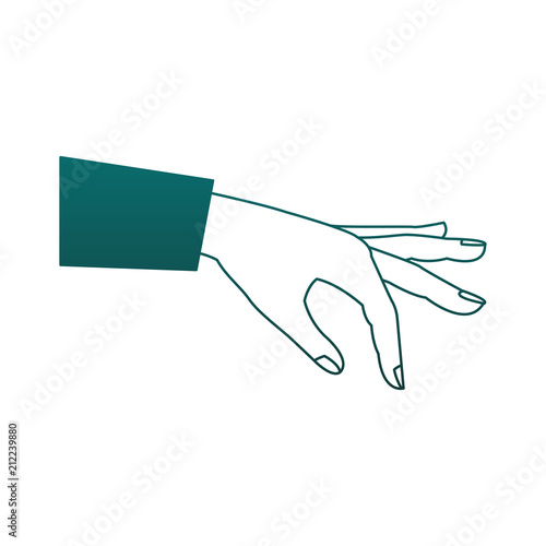 Hand grabbing isolated vector illustration graphic design