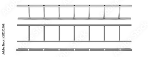 Wall ladder model isolated cutout on white background. 3d illustration