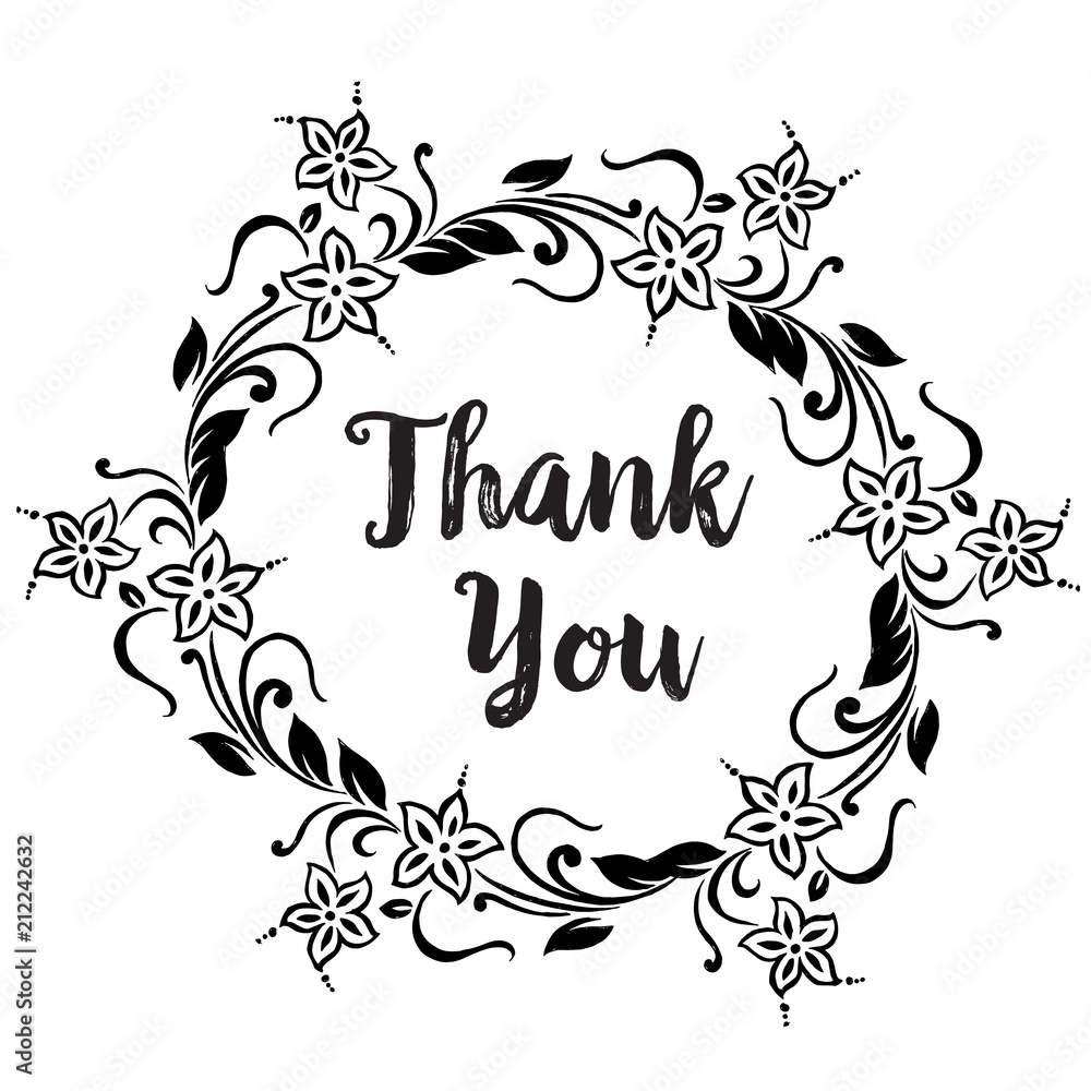thank-you-cards-template-with-floral-ornament-concept-floral-poster