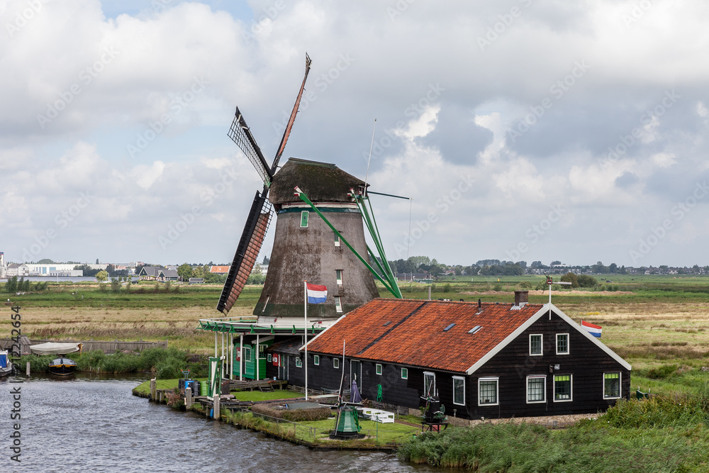 Dutch landscape with windmill