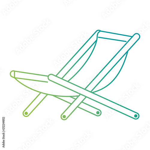 wooden beach chair icon