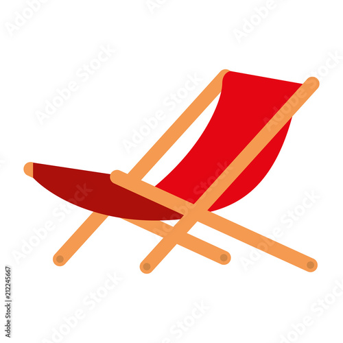 wooden beach chair icon