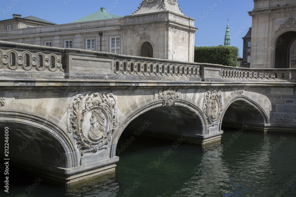 Naklejka premium Marmorbroen Bridge; Frederiksholms Canal; Copenhagen