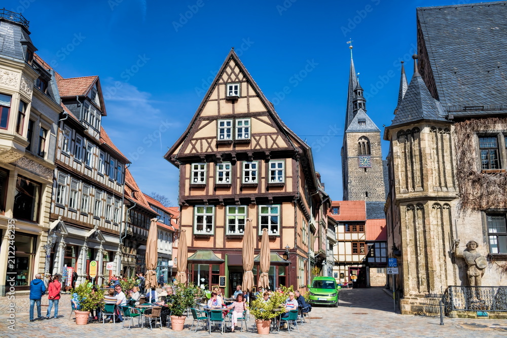 Quedlinburg, Marktplatz StockFoto Adobe Stock
