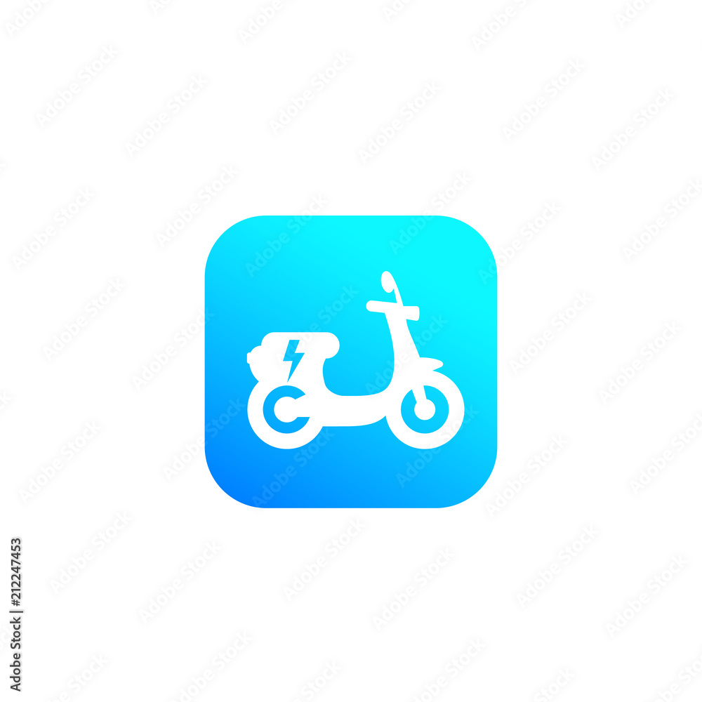 electric scooter icon, green city transport electric scooter icon, green city transport