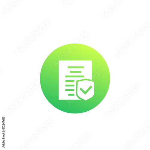 Bilde på lerret insurance policy, coverage icon