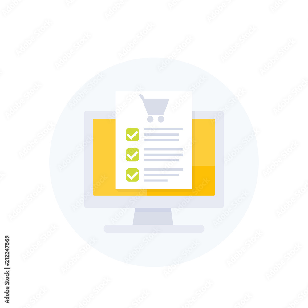 online order, purchase form, e-commerce and shopping online order, purchase form, e-commerce and shopping