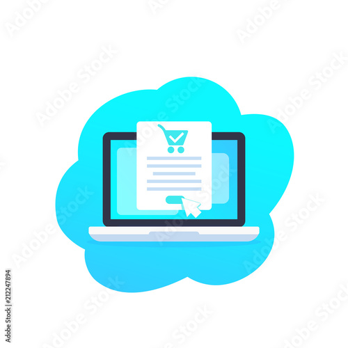 online order, purchase, e-commerce vector illustration