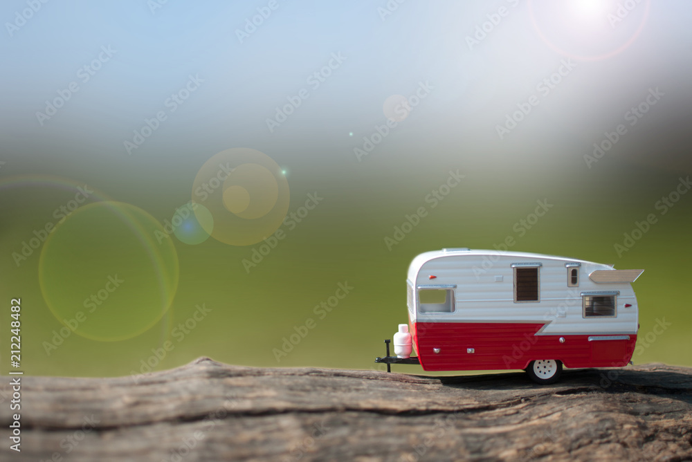 Naklejka premium Summer caravan background