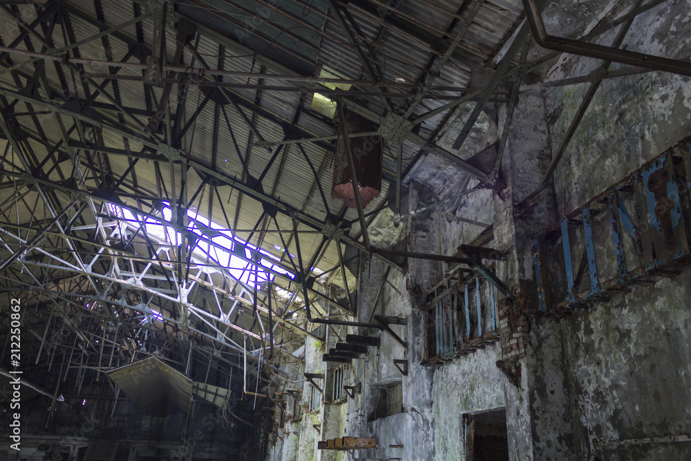 Ruins of buildings,  abandoned Factory