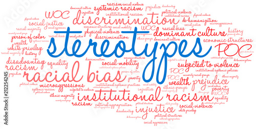 Stereotypes Word Cloud on a white background. 