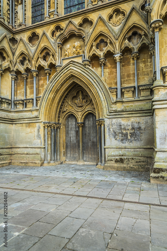 Wells Cathedral, Somerset, England, UK (Door)