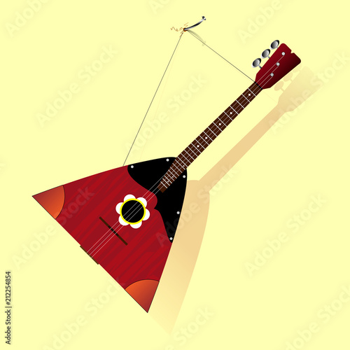 Russian balalaika on the wall