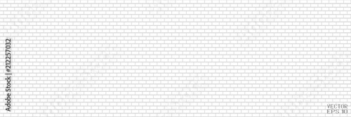 Abstract Black and White Structural Brick Wall. Panoramic Solid Surface. Vector Illustration