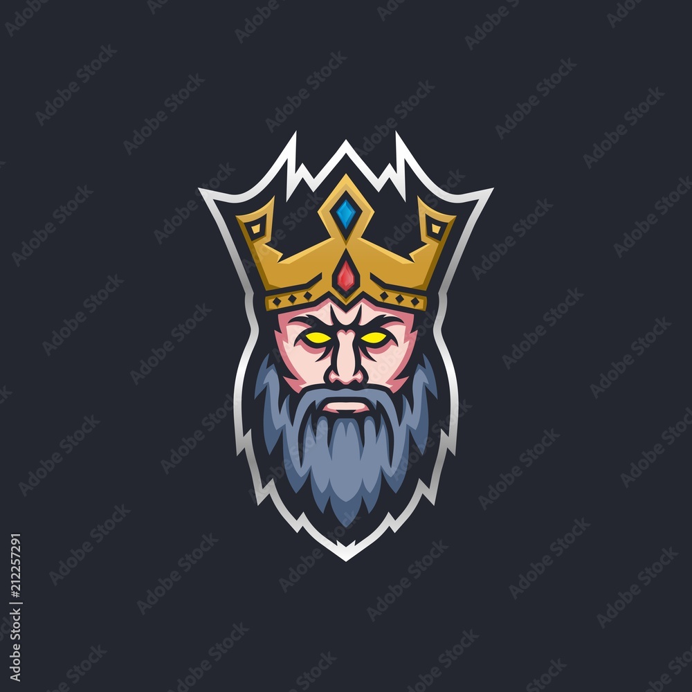 King logo design, mascot logo King logo design, mascot logo