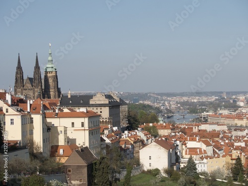 View of Prague Castle and Panorama of Prague, Czech Republic