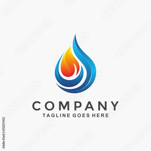 Plumbing, Flame logo design