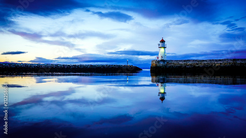 Small lighthouse in Trondheim. Norway