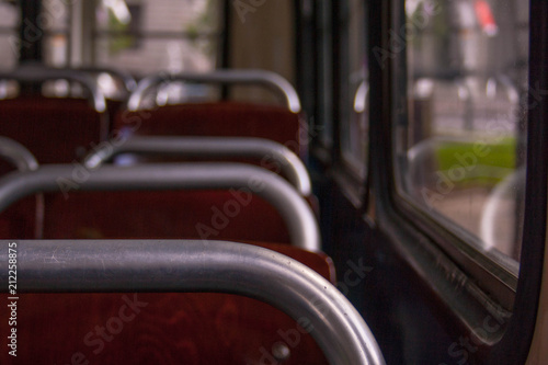 Asientos de autobús antiguo