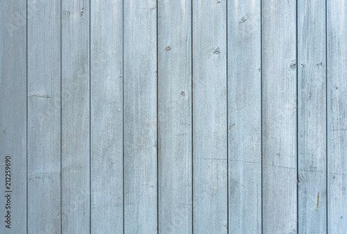 Close-up of light blue gray wooden boards background texture