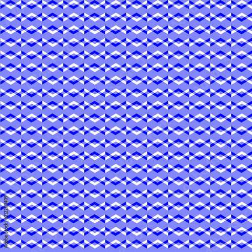 Zigzag vector pattern. Blue and white intermittent lines. Simple and fashionable illustration for textiles, website, web cover, banner, cover.