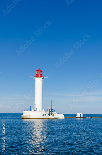 Seascape with lighthouse in the Odesa port © thaarey1986