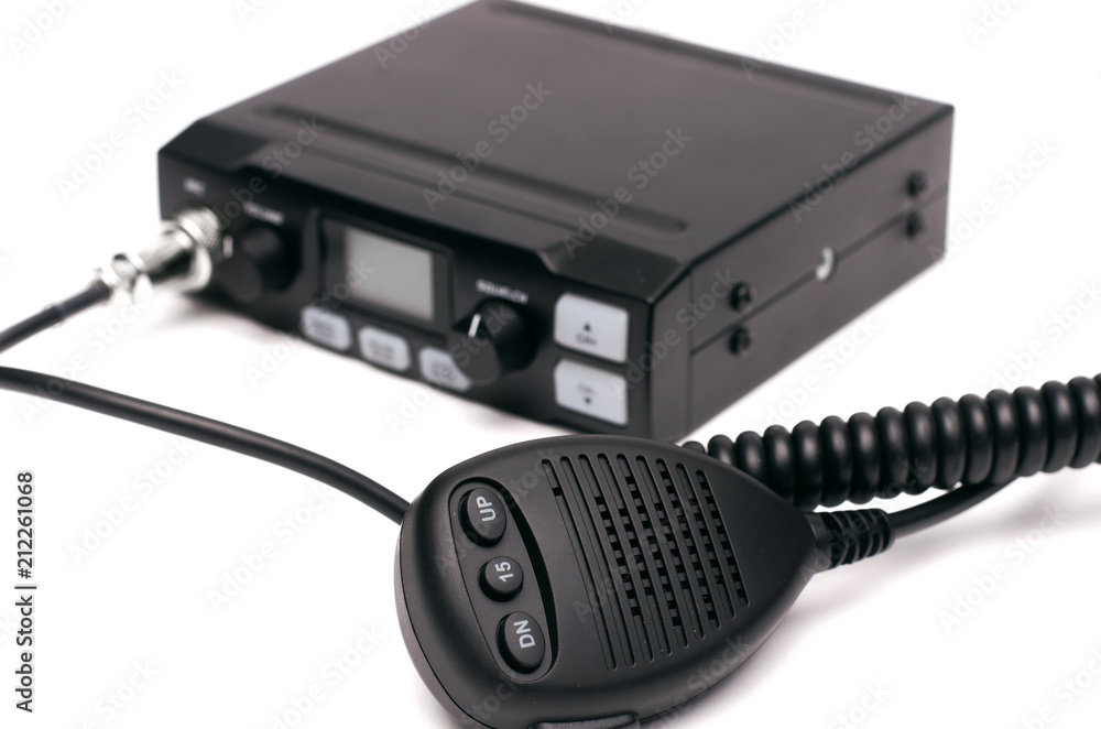 cb Radio transmitter isolated on white background. cb Radio transmitter isolated on white background.