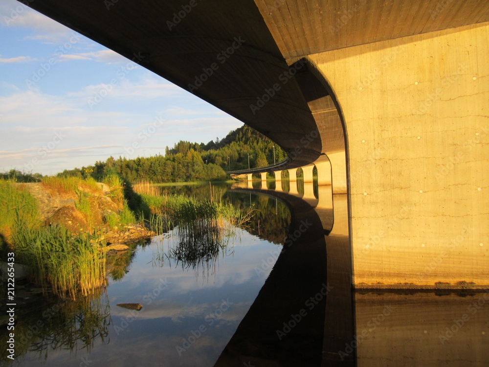 A reflection of bridge