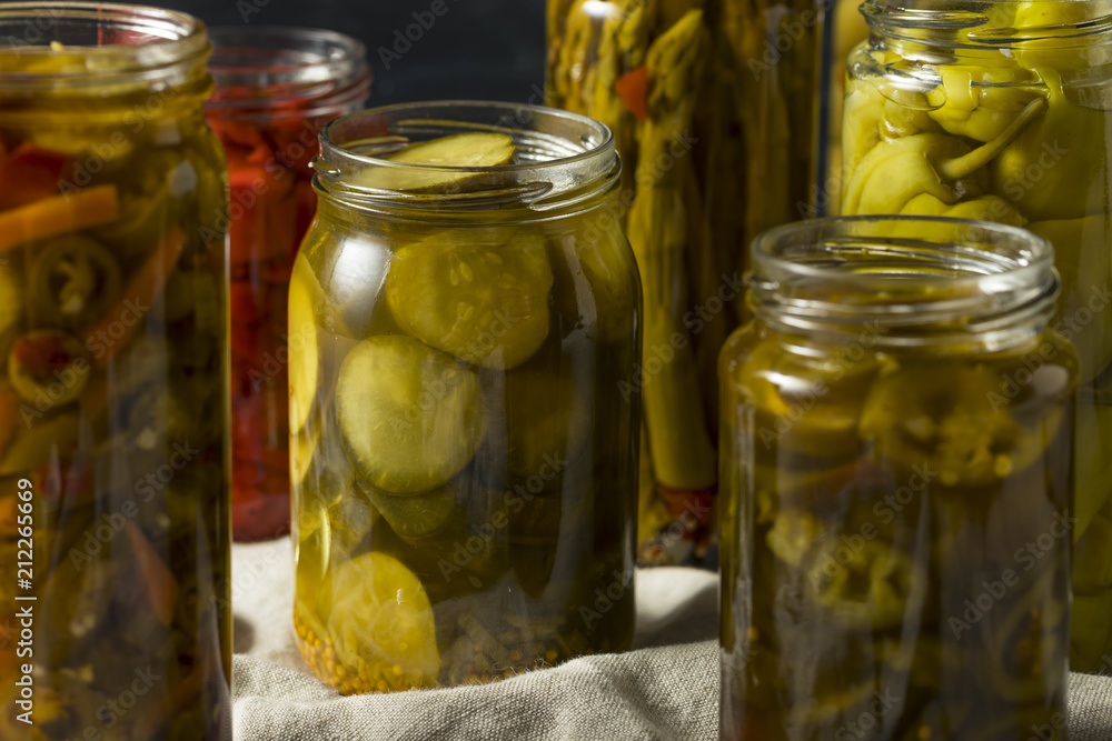 Homemade Pickled Vegetables in Jars Homemade Pickled Vegetables in Jars