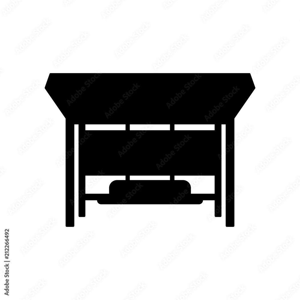 Bus stop isolated. bus station Vector illustration Bus stop isolated. bus station Vector illustration