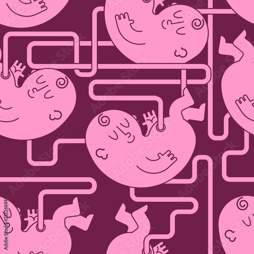 Newborn baby pattern seamless. embryo background vector illustration