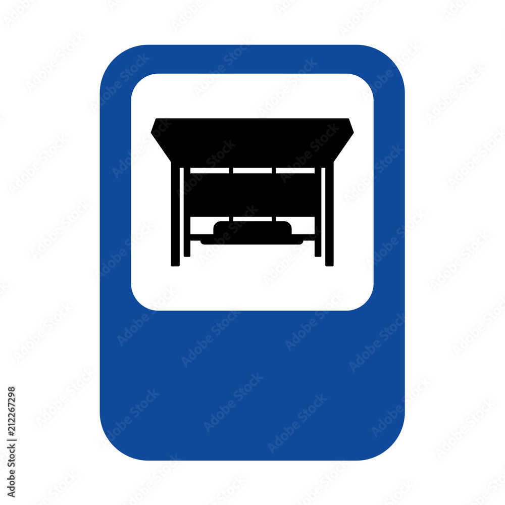 Bus stop sign isolated. bus station Vector illustration Bus stop sign isolated. bus station Vector illustration