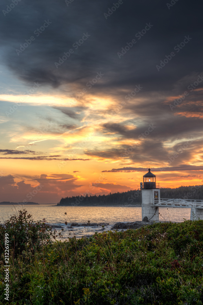 Evening Sky Over Marshall Point Lighthouse