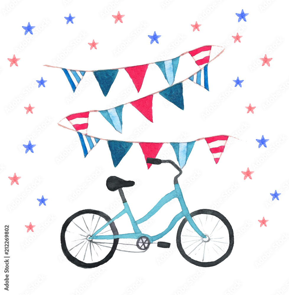 Fototapeta premium Bike illustration.