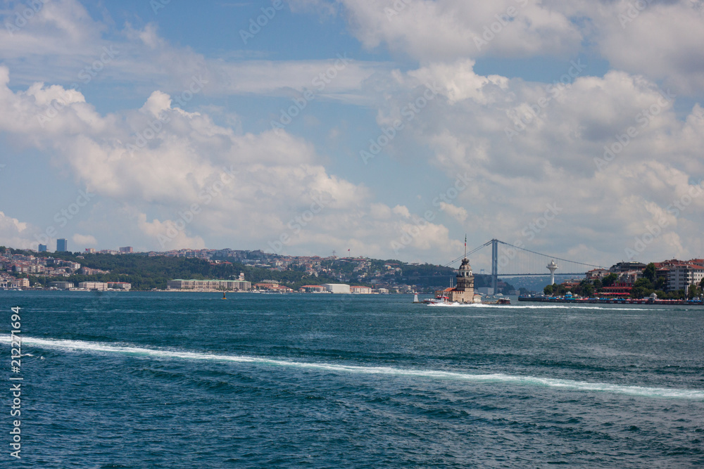 Istambul city view from a ferry