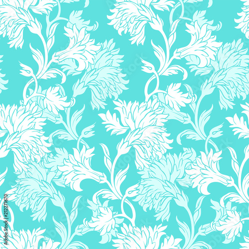 Seamless pattern with flowers carnations