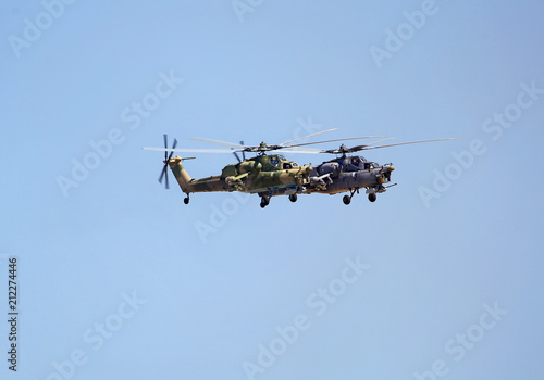 Wallpaper Mural Two combat helicopter in flight Torontodigital.ca