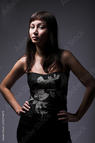Attractive woman in sexy corset