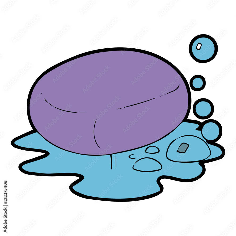 Soap cartoon illustration isolated on white background for children color book Soap cartoon illustration isolated on white background for children color book