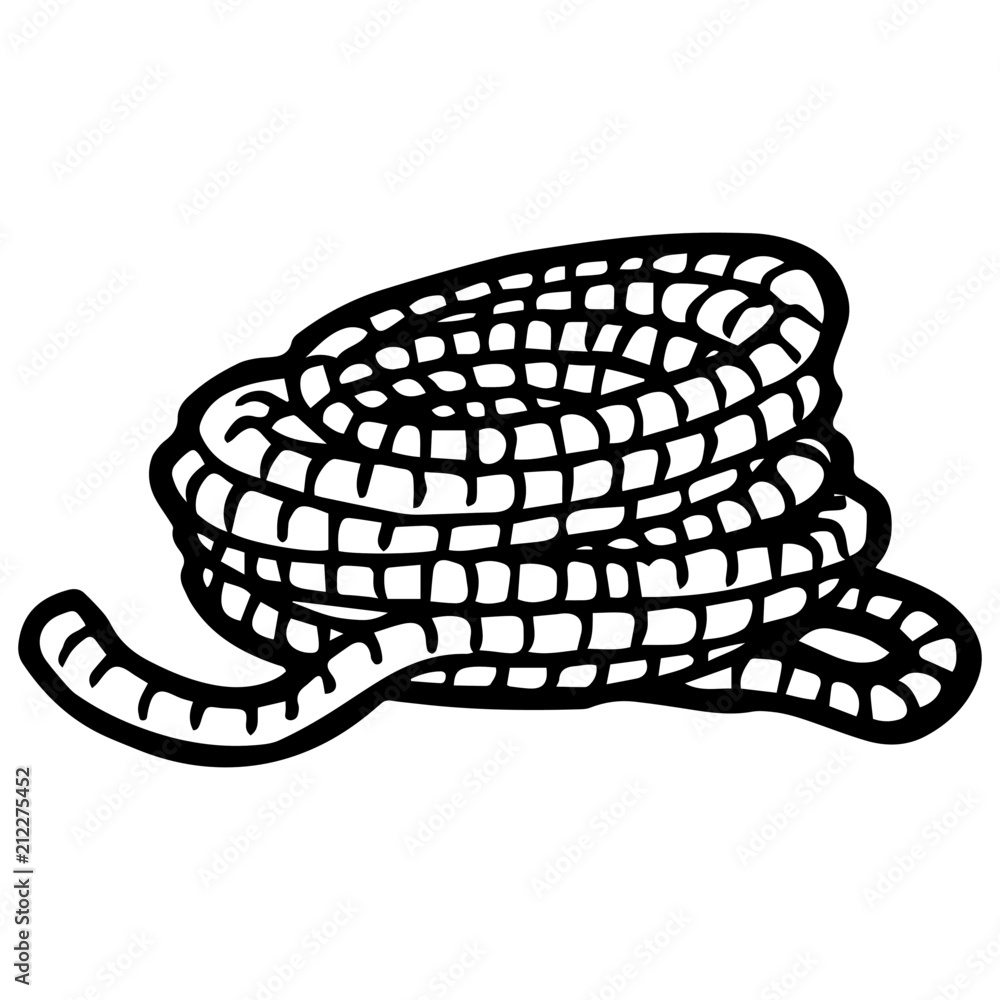 Rope cartoon illustration isolated on white background for