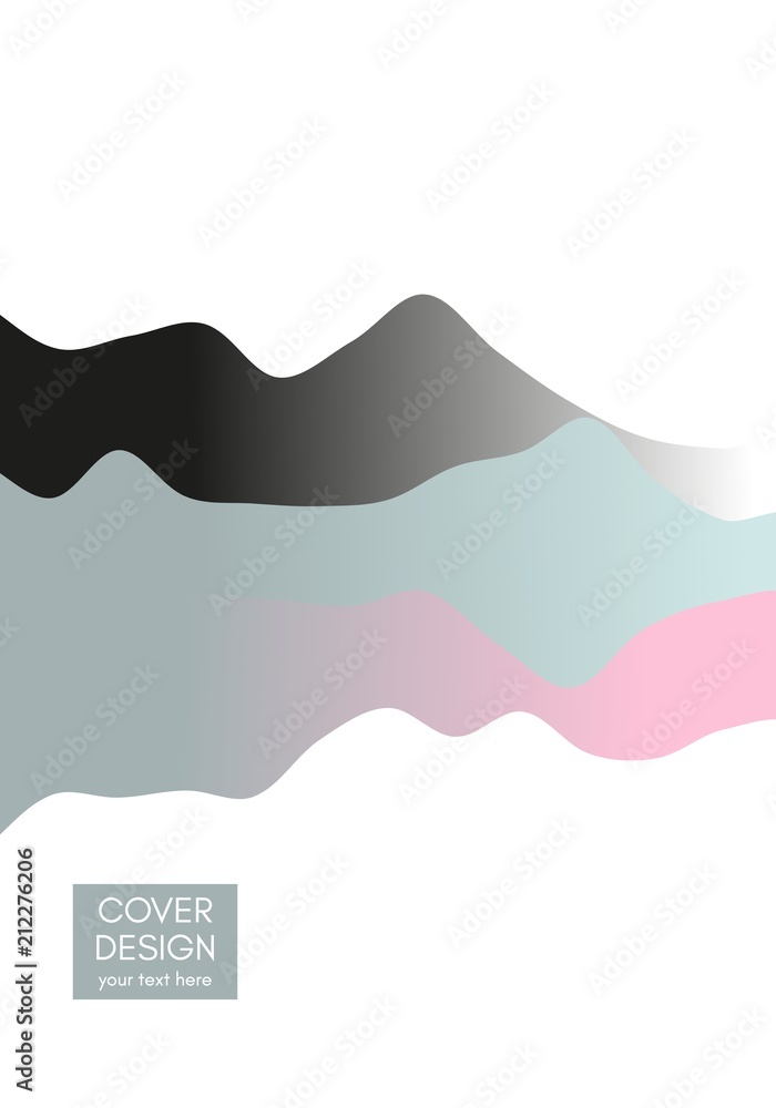 Fototapeta premium Abstract background with dynamic gradients. Technology style. Brochure Template. Vector illustration.
