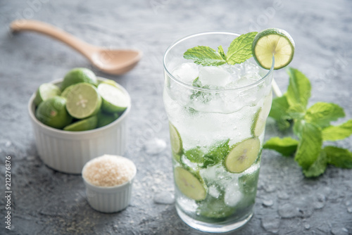 mojito with ingredients