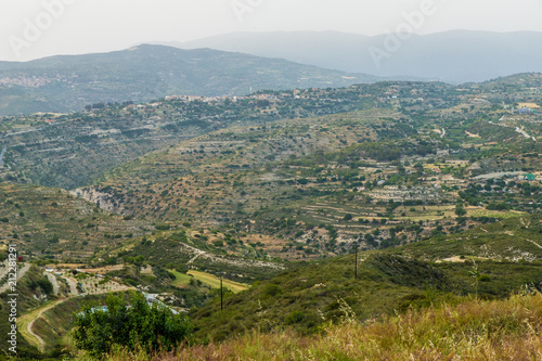 A typical view in the traditional village Omodos in Cyprus