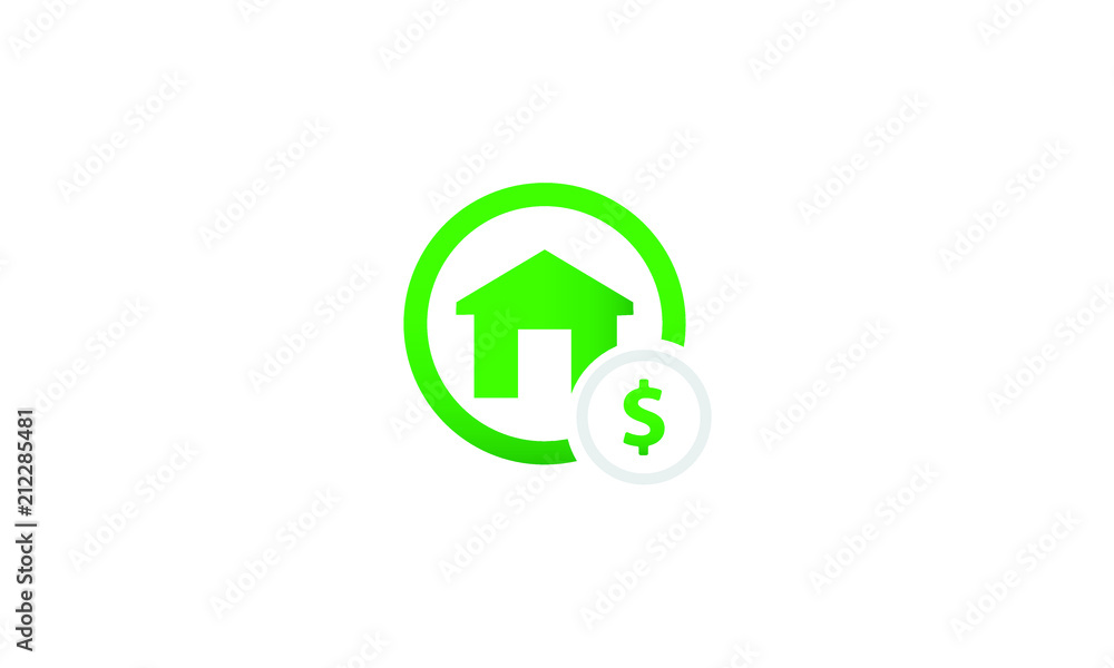home and dollar money vector icon home and dollar money vector icon