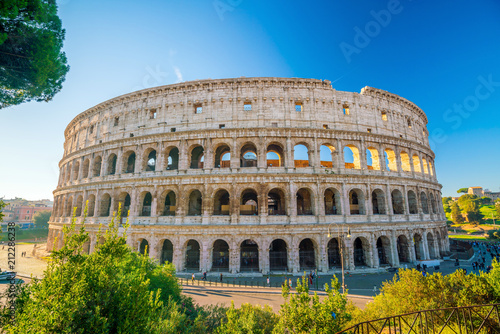 View of Colosseum in Rome, Italy photo