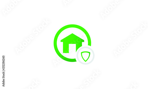 Free Download home and shield vector icon - GFXLoad