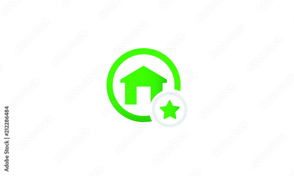 home and star vector icon home and star vector icon