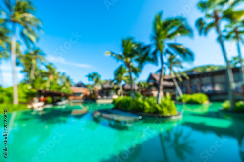 Abstract blur beautiful hotel and resort background
