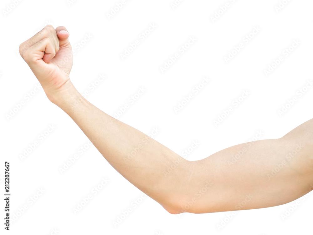 Man arm with blood veins on white background, health care and medical concept Man arm with blood veins on white background, health care and medical concept