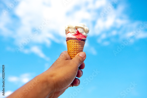 Ice cream with my hand